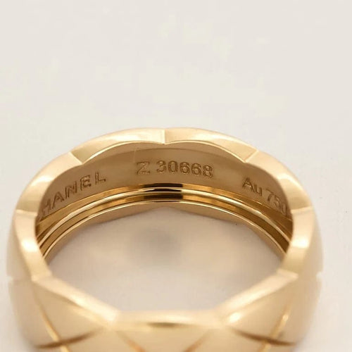 Bague 52 Chanel Bague Coco Crush en or beige 58 Facettes 58FC107