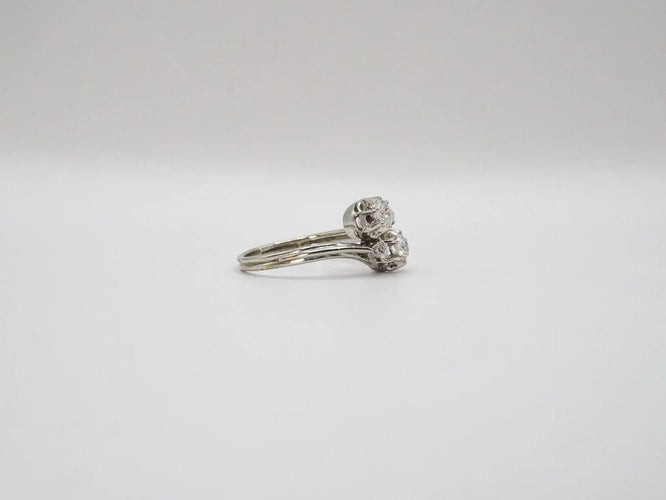 Bague 60 Bague vintage or blanc diamants 58 Facettes 4546