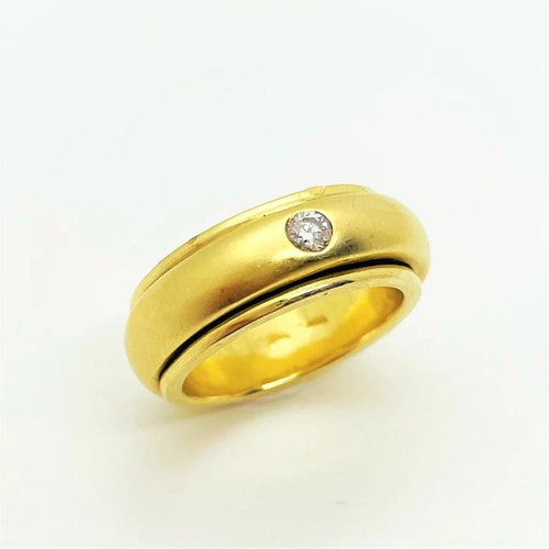 Bague 50 Bague Jonc Anneau Central Mobile Or Diamant 58 Facettes 20400000582