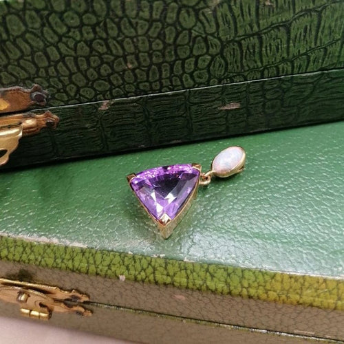 Pendentif Pendentif Améthyste et Opale or jaune 58 Facettes 2847