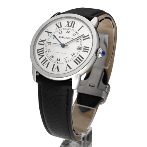 Часовник Cartier Ronde Solo de Cartier XL 3517 - Часовник от стомана 42 мм 58 Facettes CRT/RSL/001