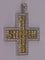 Pendentif Pendentif croix or blanc Diamants Saphirs jaunes 58 Facettes 1729