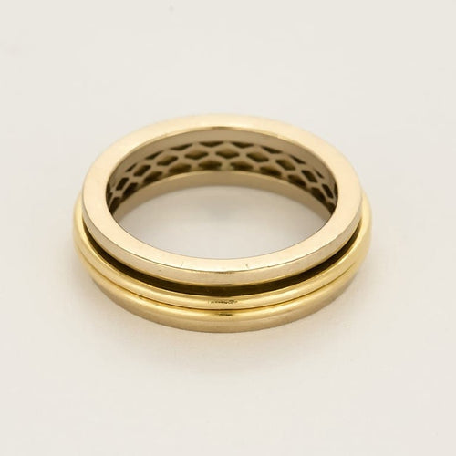 戒指58 Mauboussin 巴黎 - 黄金与白金戒指 58 Facettes BIA1282-1