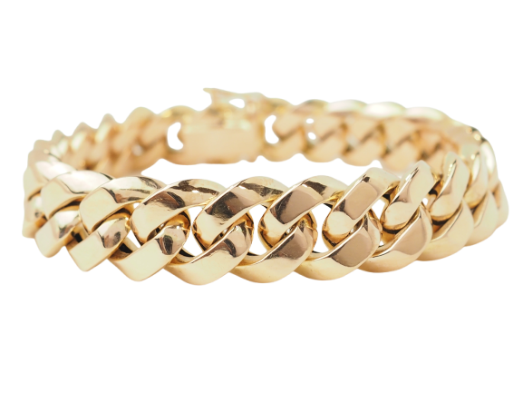 Bracelet Bracelet vintage maille gourmette en or rose 18 ct 58 Facettes 33625