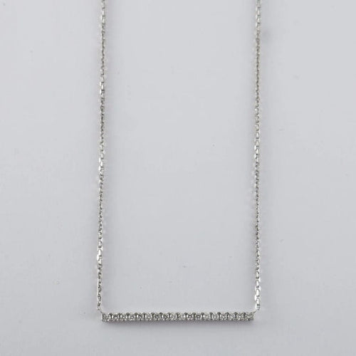 Collier Collier Or blanc pavage Diamants 58 Facettes