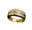 Bague Bague double rail en or jaune 18 carats sertie de diamants 58 Facettes