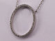 Collier Collier Pendentif ovale diamants or blanc 58 Facettes NECK32