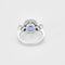 Bague 53 Bague - Saphir ovale env. 5 ct en or blanc 18k et diamants 58 Facettes LJ22-77