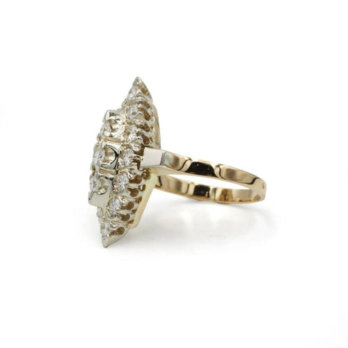 Bague 55 Bague Marquise - Or Bi-colore & Diamants 58 Facettes 250423R