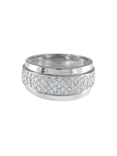 Bague 54 Bague pavée en or gris et diamants 0,68 ct 58 Facettes 422 00261
