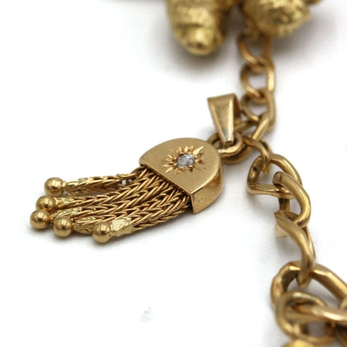 Bracelet Bracelet Charms - Or, Diamants, Résine & Amazonite 58 Facettes 250130R