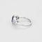 Bague 53 Bague - Saphir ovale env. 5 ct en or blanc 18k et diamants 58 Facettes LJ22-77