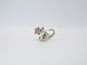Bague 53 Bague fleurs or blanc rubis émeraudes 58 Facettes 5196