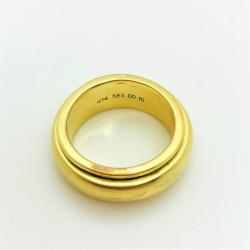 Bague 50 Bague Jonc Anneau Central Mobile Or Diamant 58 Facettes 20400000582