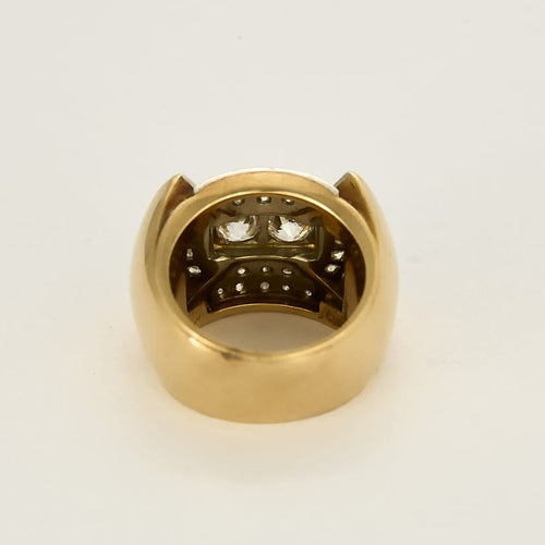 Ring 52 Ring Tank in yellow gold, white gold and diamonds 58 Facettes B250700