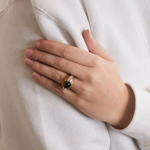 Bague 53 Bague Jonc Or jaune Péridot 58 Facettes 4886