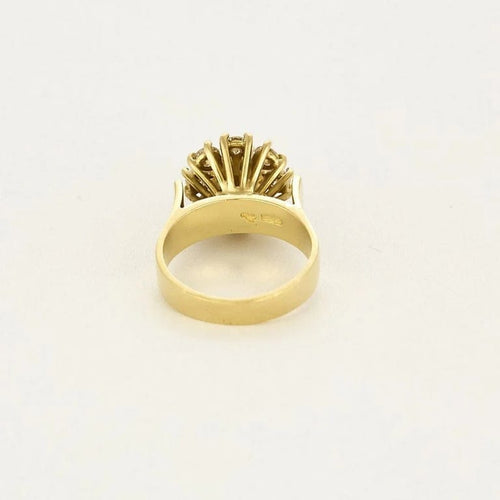 Bague 49,5 Bague marguerite en or jaune 18k et diamants 58 Facettes LJ25-327