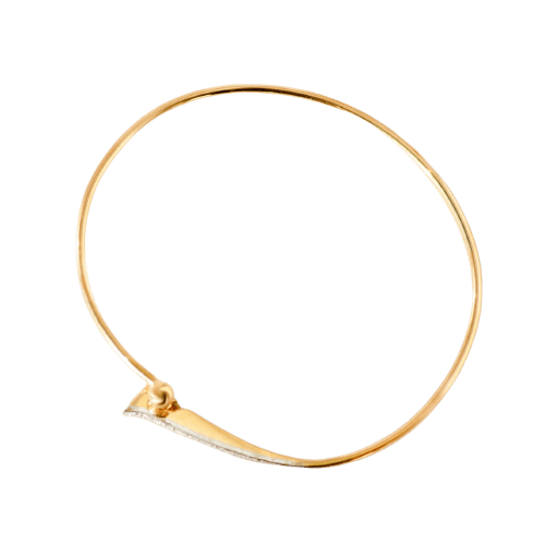 Narukvica Narukvica od žutog zlata 18 karata sa 12 dijamanata 58 Facettes