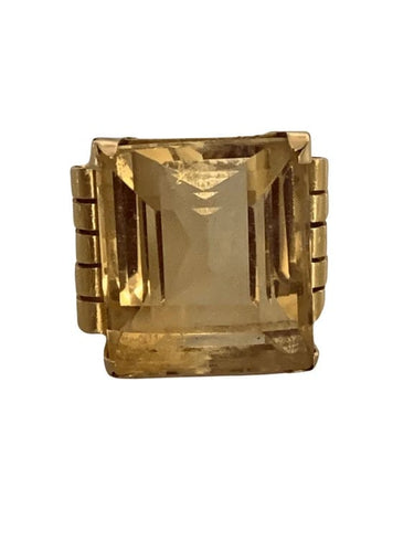 Bague 53 Bague Or Jaune Citrine 58 Facettes 1963