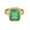 Bague 56 Bague en or jaune 18K sertie d’une émeraude 5 ct 58 Facettes 58FC161