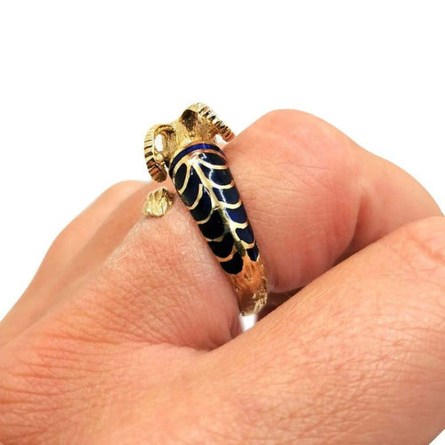 Bague 53.5 Bague Bélier or jaune 58 Facettes 2416