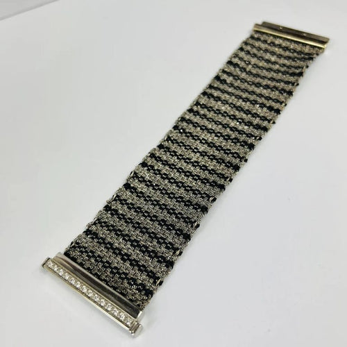 Bracelet Carolina Bucci - Bracelet manchette en or gris et diamants 58 Facettes 20400000734