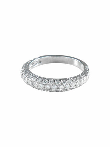 Bague 54 Bague alliance jonc en or blanc et diamants 58 Facettes 412 50099
