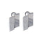 Boucles d'oreilles Boucles d'oreilles Double rectangle pavage Diamants 58 Facettes