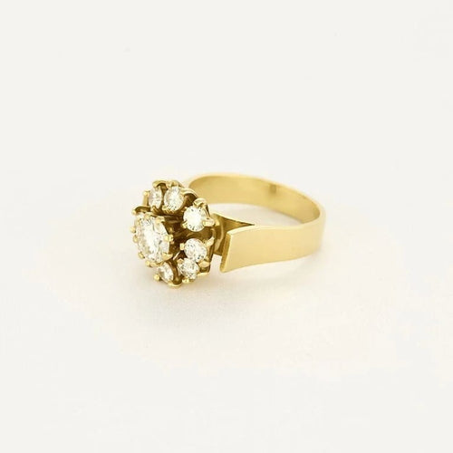 Bague 49,5 Bague marguerite en or jaune 18k et diamants 58 Facettes LJ25-327
