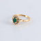 Bague 54 Bague style Marguerite Emeraude et 8 Diamants 58 Facettes FM61