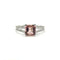 Bague 49 Bague or blanc 18 carats sertie d'une tourmaline et diamants naturels 58 Facettes