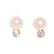 Ohrstecker ring - Pearls and diamonds in 14-carat yellow gold 58 Facettes