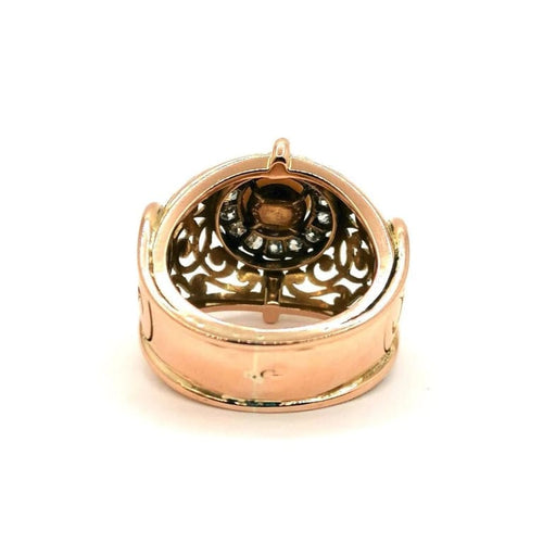 Bague 61 Bague or jaune perle et diamants 58 Facettes 2549