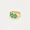 Bague 54 Bague trois rangs en or jaune 18k et émeraudes, diamants 58 Facettes ALGU34