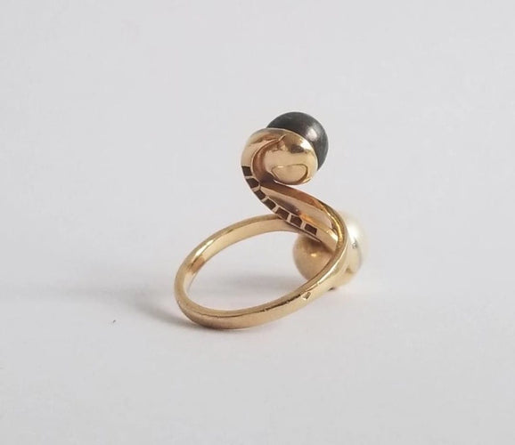 Bague 57 Bague Perles de culture et diamants anciens 58 Facettes