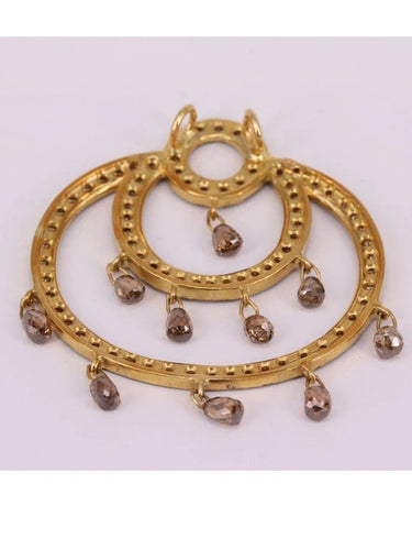 Pendentif Pendentif Art Déco Or jaune Diamants bruns 58 Facettes 1958