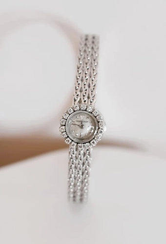 Montre Jaeger-LeCoultre - Montre femme or blanc et diamants, vers 1960 58 Facettes JLC-400