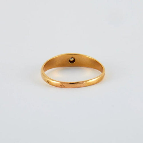 Bague 58 Bague jonc anglais or jaune diamant 58 Facettes