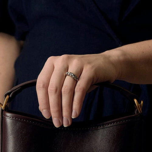 Bague 51 Bague jarretière en or rose 18k et diamants 58 Facettes DADB-03