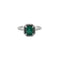 Bague 50 Bague en or blanc, émeraude & diamants 58 Facettes