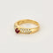 Bague 52.5 Bague en or jaune 18K avec rubis et diamants 58 Facettes 58FC157