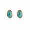 Boucles d'oreilles Boucles d'oreillles Turquoises ovales 58 Facettes