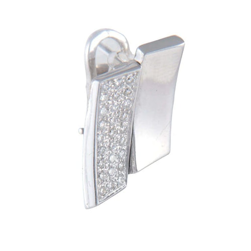 Boucles d'oreilles Boucles d'oreilles Double rectangle pavage Diamants 58 Facettes