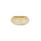 Bague 55 Bague - Bague bandeau en or jaune 18k et diamants 58 Facettes BG10