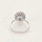 Bague 51.5 Bague marguerite en or gris 18k, rubis ovale et diamants 58 Facettes BA214