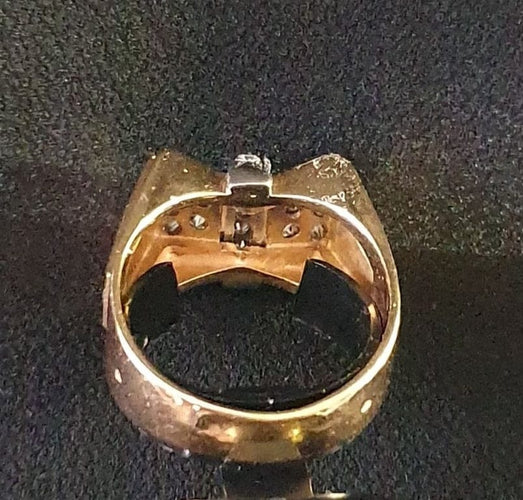 Bague 60 Bague papillon en or jaune et diamants, époque 1945-1947 58 Facettes C 1052