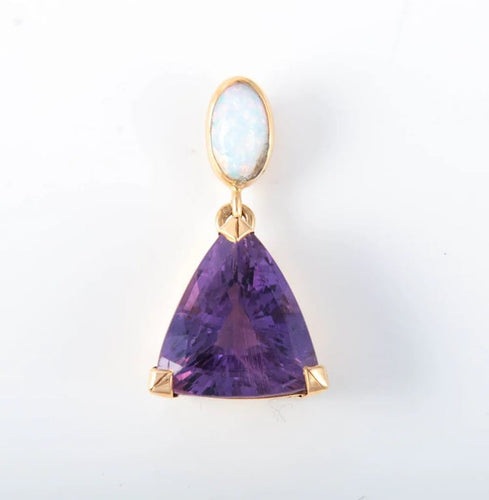 Pendentif Pendentif Améthyste et Opale or jaune 58 Facettes 2847