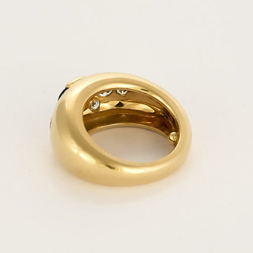 Prsten 45 Prsten od žutog zlata, safira i dijamanata 58 Facettes VER0159