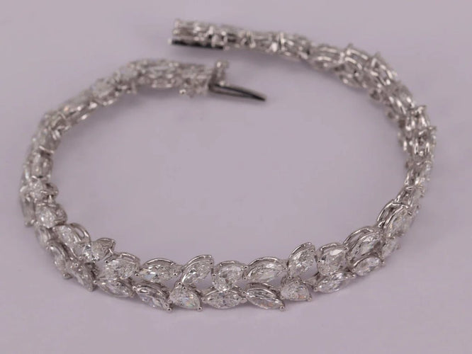 Bracelet Bracelet Tennis Or blanc Diamants 58 Facettes 3337