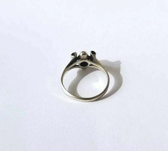 Bague 53 Bague ancienne en or blanc 18k et diamant 0,05 carat 58 Facettes